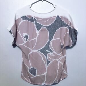 Zara blouse flower mixed media small